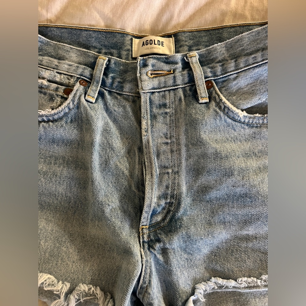 Agolde parker denim shorts